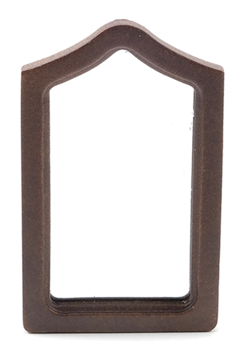 Dollhouse Miniature Framed Mirror, Walnut